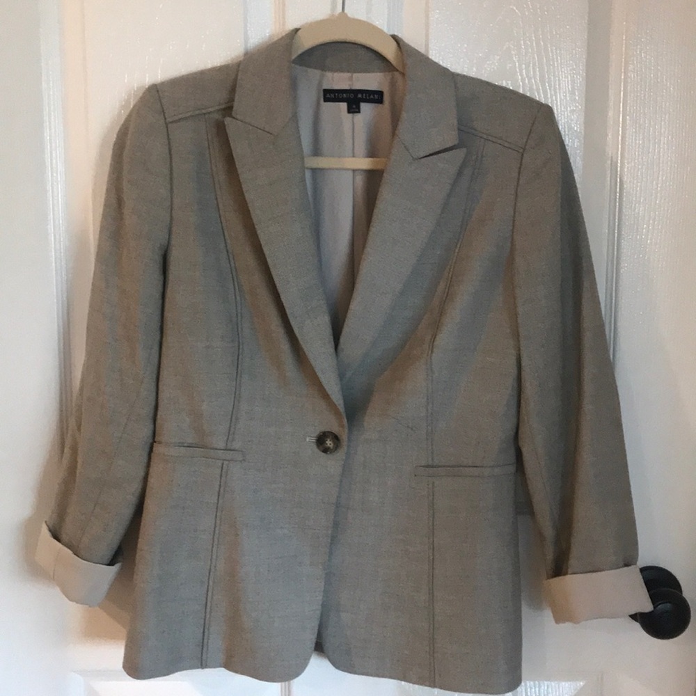 Tweed beige blazer